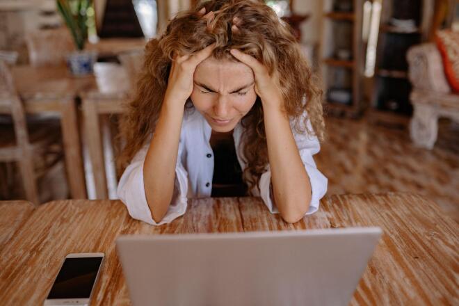 woman in stress