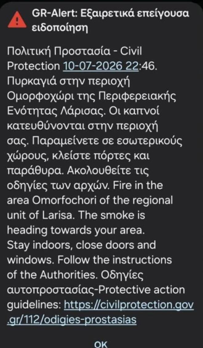 λαρισα φωτιά
