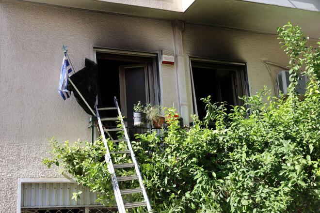 Το διαμέρισμα στο οποίο εκδηλώθηκε η πυρκαγιά στην Κυψέλη   