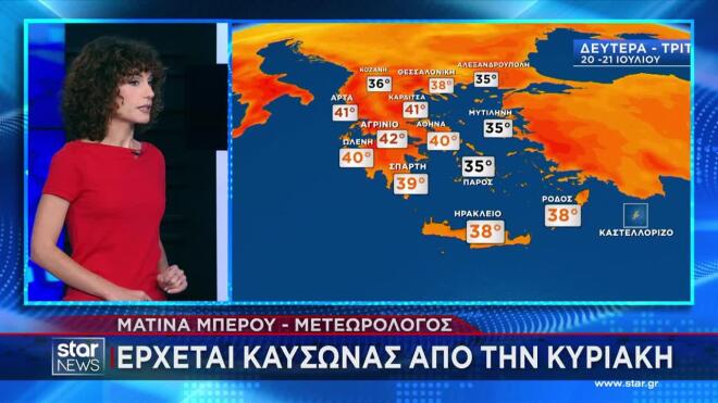 Η κορύφωση του καύσωνα αναμένεται τη Δευτέρα και την Τρίτη
