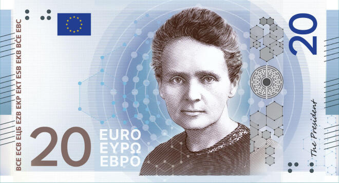 Η Μαρί Κιουρί στο χαρτονόμισμα των 20 ευρώ - ΕΚΤ