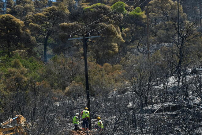 Εκτιμάται ότι έγινε κάποιο βραχυκύκλωμα στο δίκτυο ηλεκτροδότησης του αιολικού πάρκου που προκάλεσε τη φωτιά - Eurokinissi
