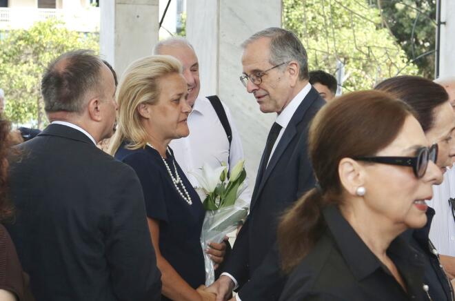 Ο Αντώνης Σαμαράς στο ετήσιο μνημόσυνο της κόρης του Λένας - NDP Photo