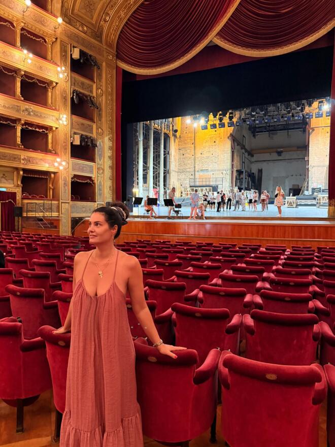 Μαρία Κορινθίου: Η επίσκεψη στο επιβλητικό Teatro Massimo