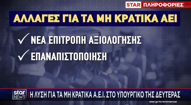Μη κρατικά πανεπιστήμια: Το κυβερνητικό σχέδιο - Από την αρχή η πιστοποίηση