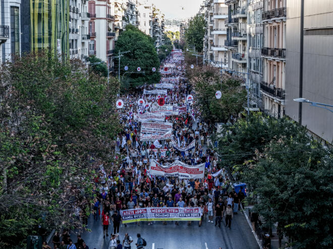 Πορεία του ΠΑΜΕ και εργατικών σωματείων στη Θεσσαλονίκη/ Eurokinissi