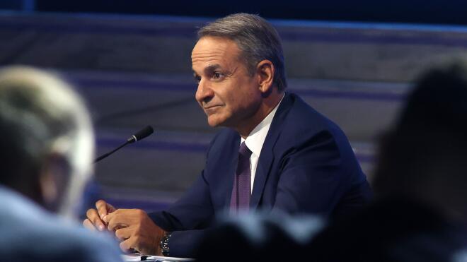 Ο Κυριάκος Μητσοτάκης στη συνέντευξή τύπου στο πλαίσιο της 90ής ΔΕΘ/ ΙΝΤΙΜΕ ΑΡΑΜΠΑΤΖΗΣ ΝΙΚΟΣ
