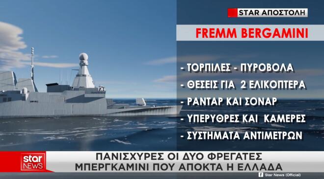 Πανίσχυρες οι δύο φρεγάτες Bergamini που αποκτά η Ελλάδα