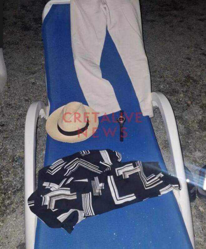 Η ξαπλώστρα όπου ο άτυχος Γάλλος άφησε τα προσωπικά του αντικείμενα