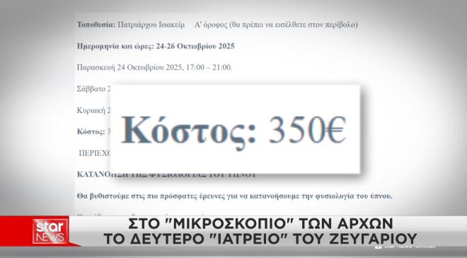 Μαζωνάκης: Στο «μικροσκόπιο» των αρχών το δεύτερο ιατρείο του ζευγαριού