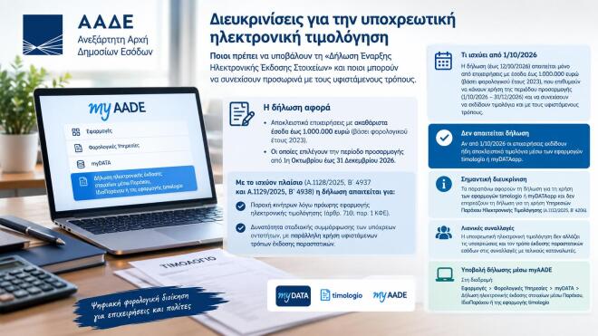 Επιχειρήσεις: Τι αλλάζει στα τιμολόγια από 1η Οκτωβρίου