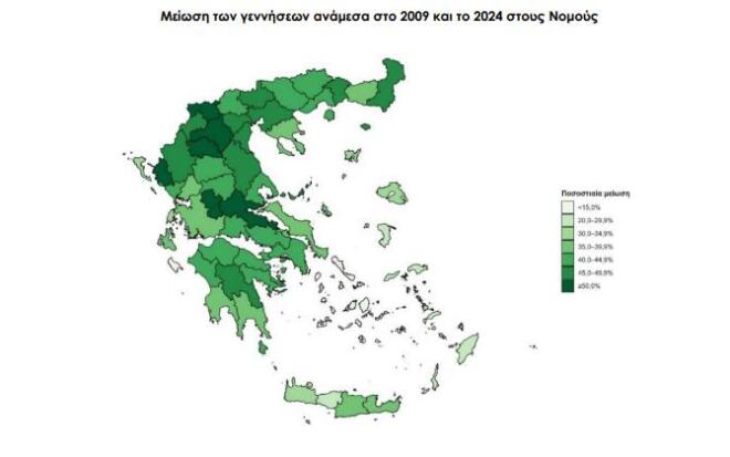 Δημογραφική κατάρρευση στην Ελλάδα μέσα σε 18 χρόνια