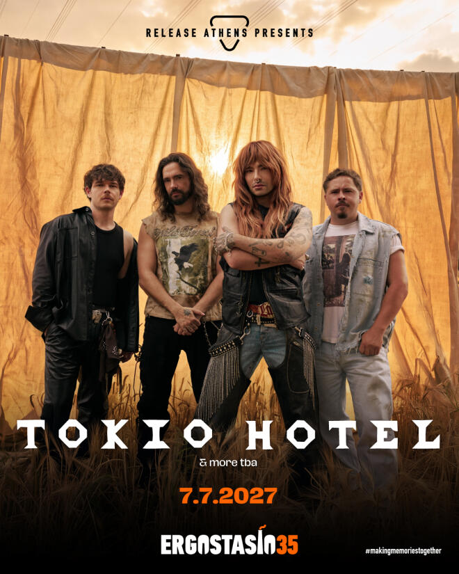 Release Athens 2027: Οι Tokio Hotel έρχονται στην Αθήνα και δεν είναι μόνοι