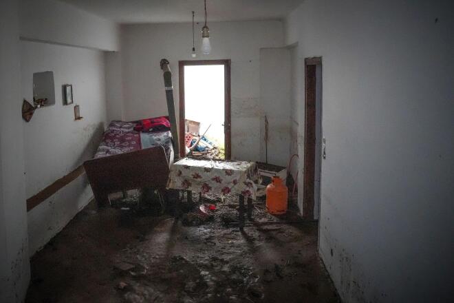 Πλημμυρισμένο από την κακοκαιρία σπίτι στην Κρήτη (φωτογραφία Ευρωκίνηση/Α. Ζωιδάκης)