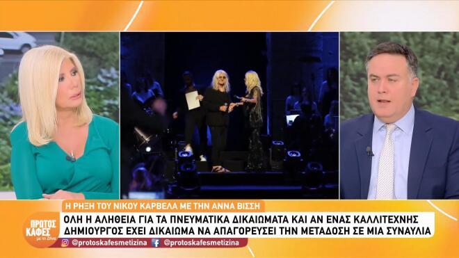 Βίσση-Καρβέλας: «Το ηθικό δικαίωμα το διατηρεί πάντα ο δημιουργός»