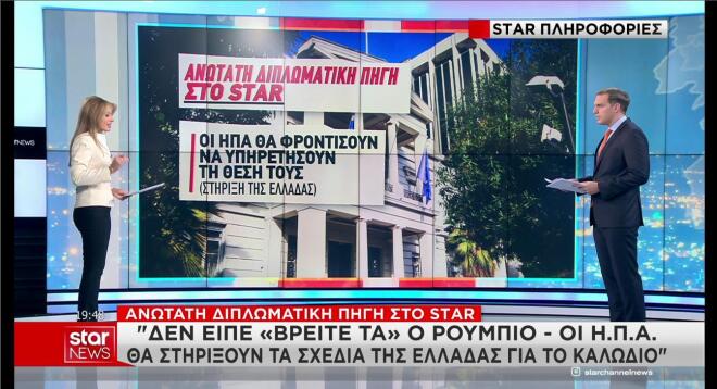 Τι διαμηνύει ανώτατη διπλωματική πηγή στο Star