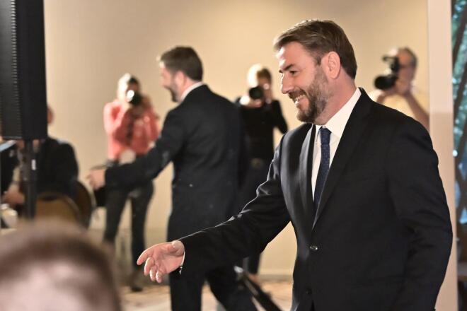 Ο Ν. Ανδρουλάκης στη θεατρική παράσταση "Ο Συγκάτοικος"