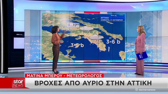 Ο καιρός για την Αττική έως το Σάββατο 17/10
