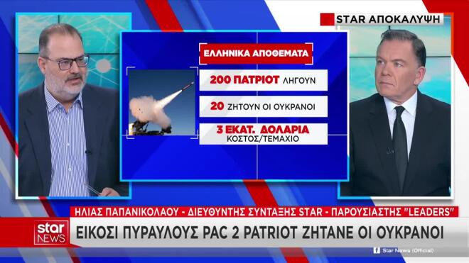 Αποκάλυψη Star: Η Ουκρανία ζητά 20 έως 30 Patriot από την Ελλάδα