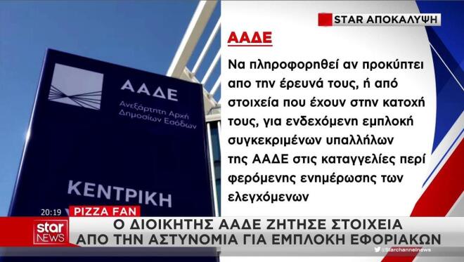 Το αίτημα της ΑΑΔΕ προς την Ελληνική Αστυνομία