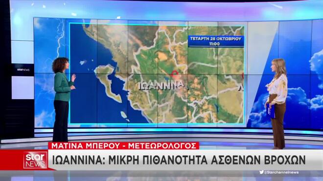 Καιρός 28η Οκτωβρίου - Ιωάννινα