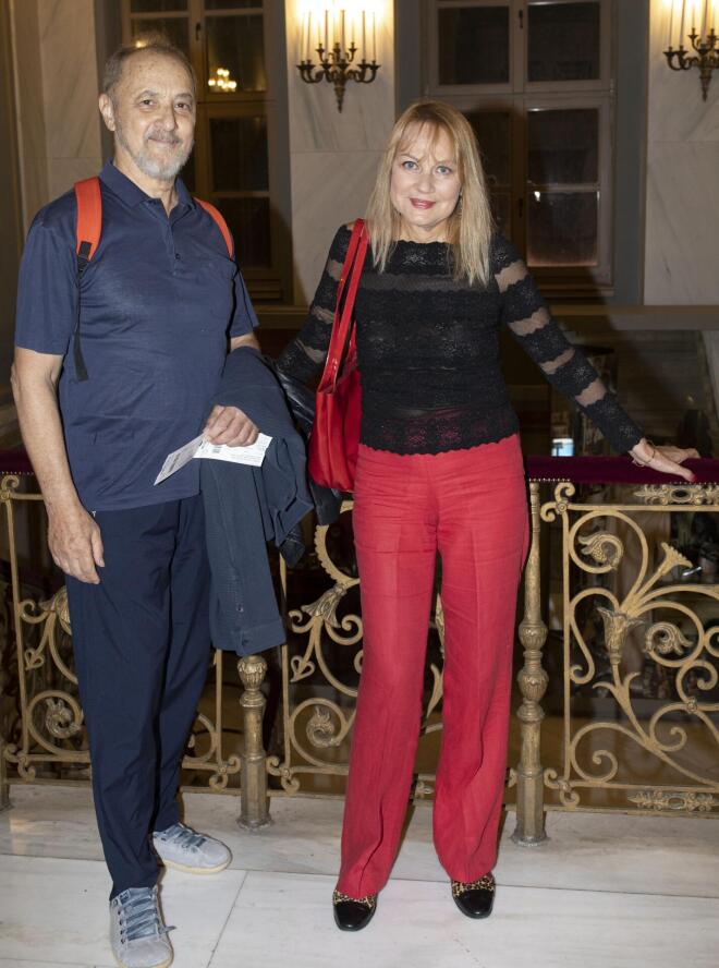 Ο Στέλιος Μάινας με τη σύζυγό του Κάτια Σπερελάκη / Φωτογραφία: NDP