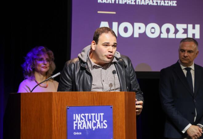 Βράβευση για την Παράσταση της Χρονιάς, «Διόρθωση» - Ο Τάσος Πετρίτσης / Φωτογραφία: NDP