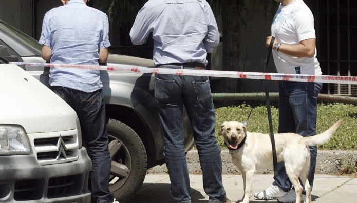 έρευνα με σκύλο για εκρηκτικό μηχανισμό