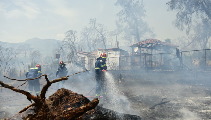 Φωτιά Στην Κερατέα - Καίει Σε Χαμηλή Βλάστηση