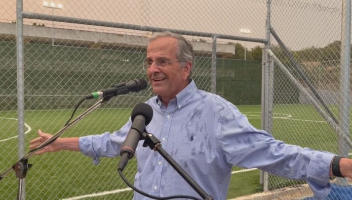 Αντώνης Σαμαράς Καλαμάτα βροχή