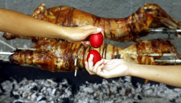 Πάσχα αρνί ψητά αβγά