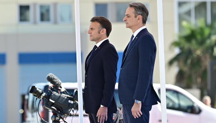 Μητσοτάκης - Μακρόν Στη Φρεγάτα Κίμων