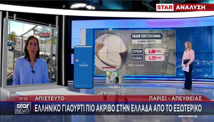 Τιμή γιαούρτι σε Ελλάδα και ΕΕ