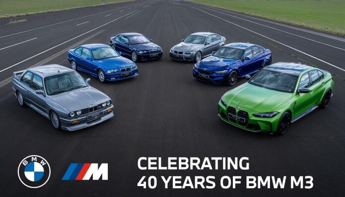 BMW M3: 40 χρόνια και 6 γενιές σπορ αυτοκινήτων υψηλών επιδόσεων
