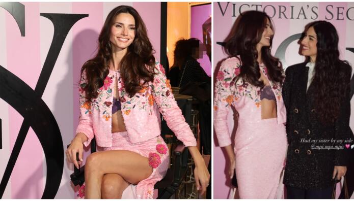 Παπαγεωργίου: Με floral glamour σύνολο σε event - Μαζί της η αδελφή της