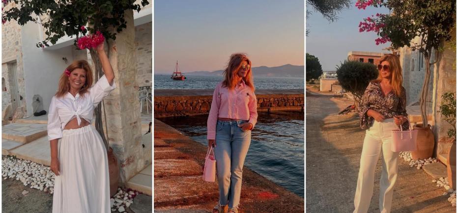 Ζήνα Κουτσελίνη: Tα καλοκαιρινά outfits στις διακοπές της στην Πάρο