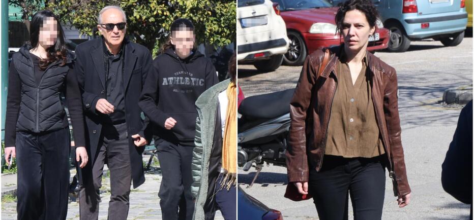 Γιάννης Νταλιάνης: Με τις κόρες του στην κηδεία του αδελφού του, Κώστα