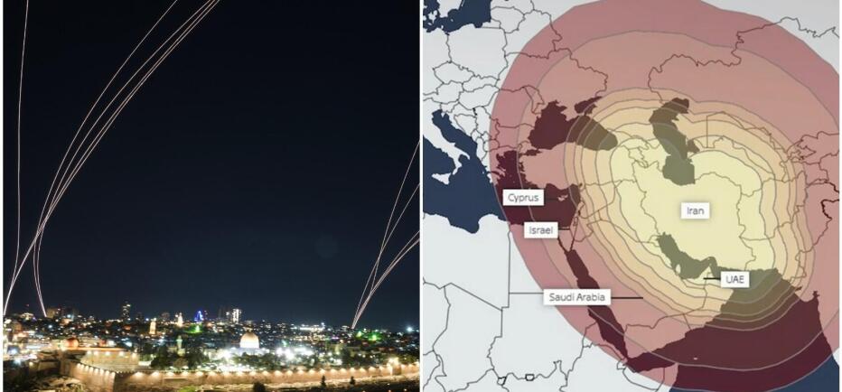 Μέχρι πού φτάνουν οι πύραυλοι του Ιράν - Ο χάρτης