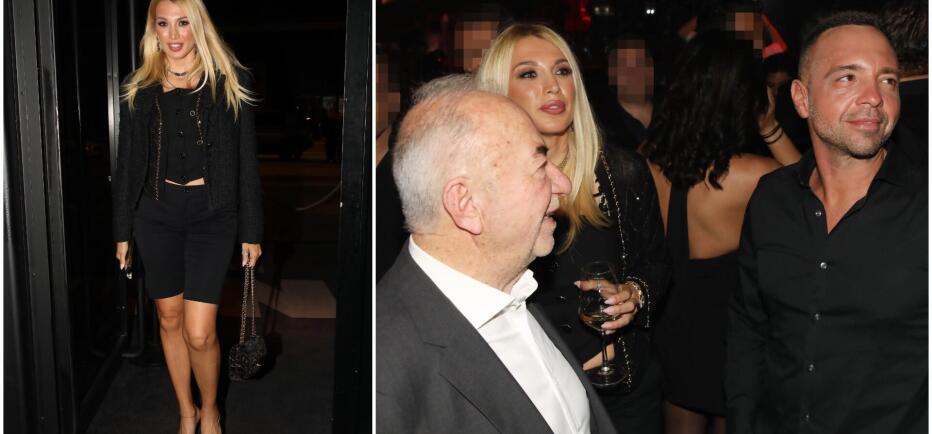 Σπυροπούλου: Με τον σύζυγο και τον πεθερό της σε βραδινή έξοδο