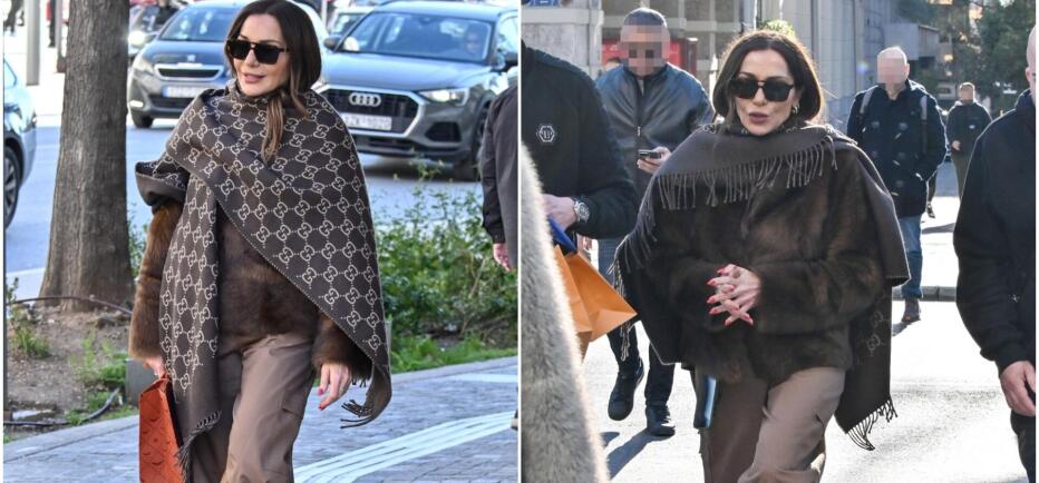 Δέσποινα Βανδή: Η street style εμφάσινη με gucci φουλάρι