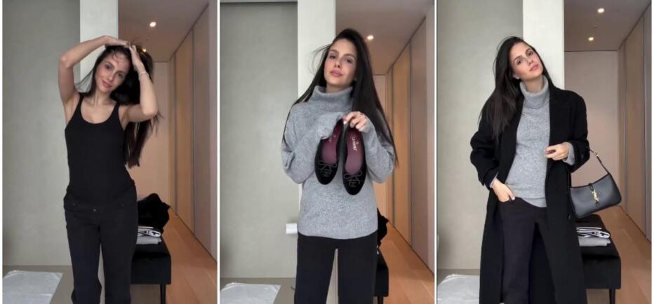 Αλεξάνδρα Νίκα: Το cozy luxury look της με τσάντα YSL & μπαλαρίνες Chanel