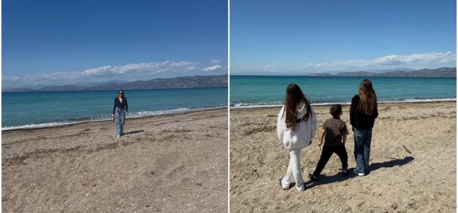 Σταματίνα Τσιμτσιλή: Οικογενειακή εξόρμηση στην παραλία της Κορίνθου