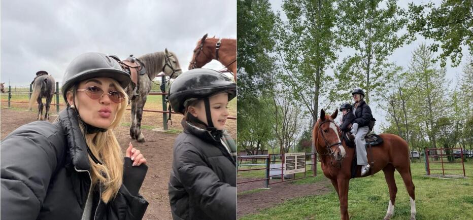 Ιωάννα Τούνη: Για ιππασία με τον γιο της, Πάρη και τους φίλους της