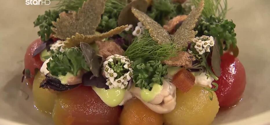 MasterChef: Dashi τομάτας με κοπανιστή Καλύμνου, κουλούρα και μύδια ποσέ