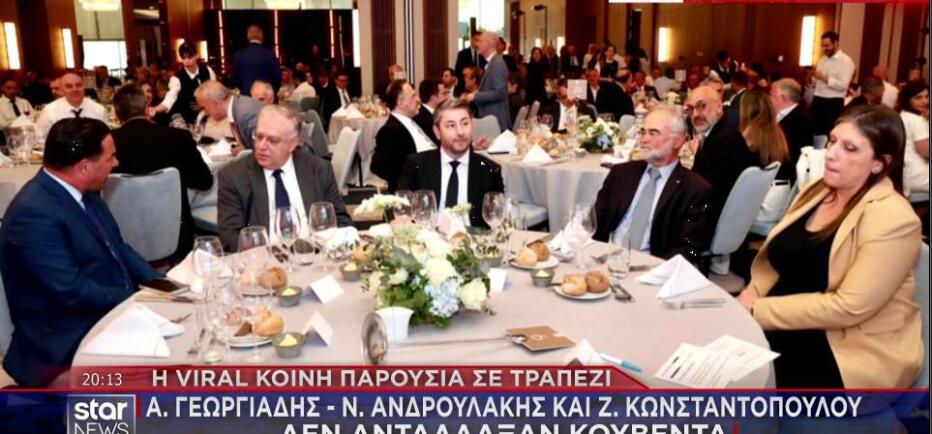 Άδωνις - Ανδρουλάκης- Ζωή: Τρεις ξένοι στο ίδιο τραπέζι!