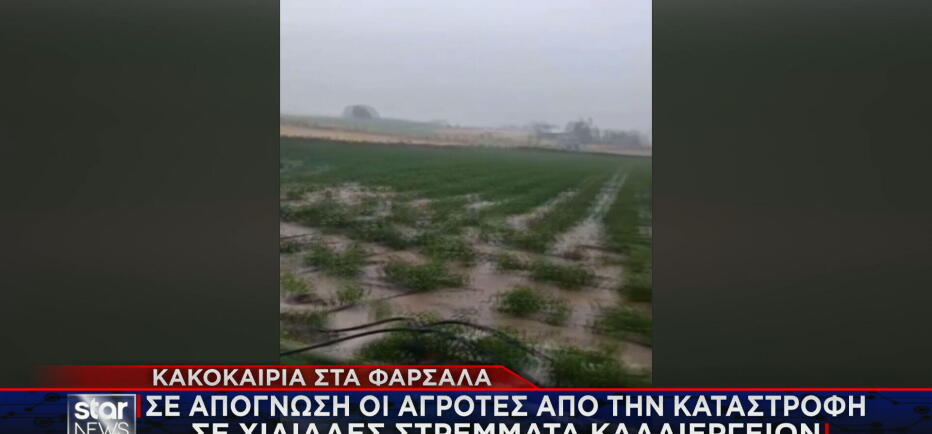 Κακοκαιρία: Σφοδρές χαλοζοπτώσεις σε Θεσσαλία και Ήπειρο