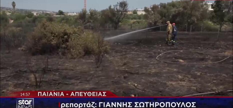 Παλλήνη: Οριοθετήθηκε η φωτιά στη Λεωφόρο Σπάτων  - Το μήνυμα από το 112