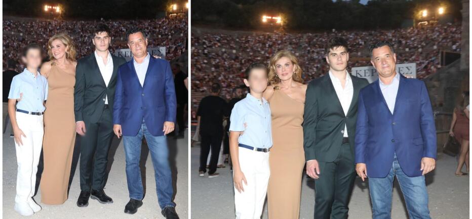 Άδωνις Γεωργιάδης - Ευγενία Μανωλίδου: Mε τους γιους τους στην Επίδαυρο