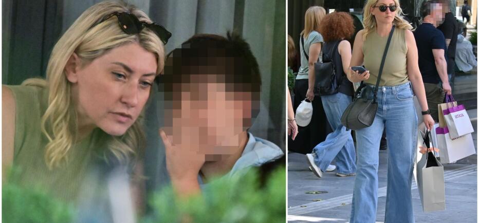 Σία Κοσιώνη: Χαλαρές στιγμές στο κέντρο της Αθήνας με τον γιο της, Δήμο