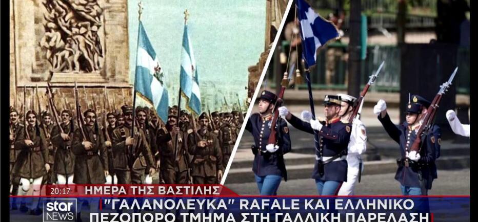 Γαλλία: Με υπερηφάνεια άγημα του ΓΕΕΘΑ στην παρέλαση και ζεύγος Rafale